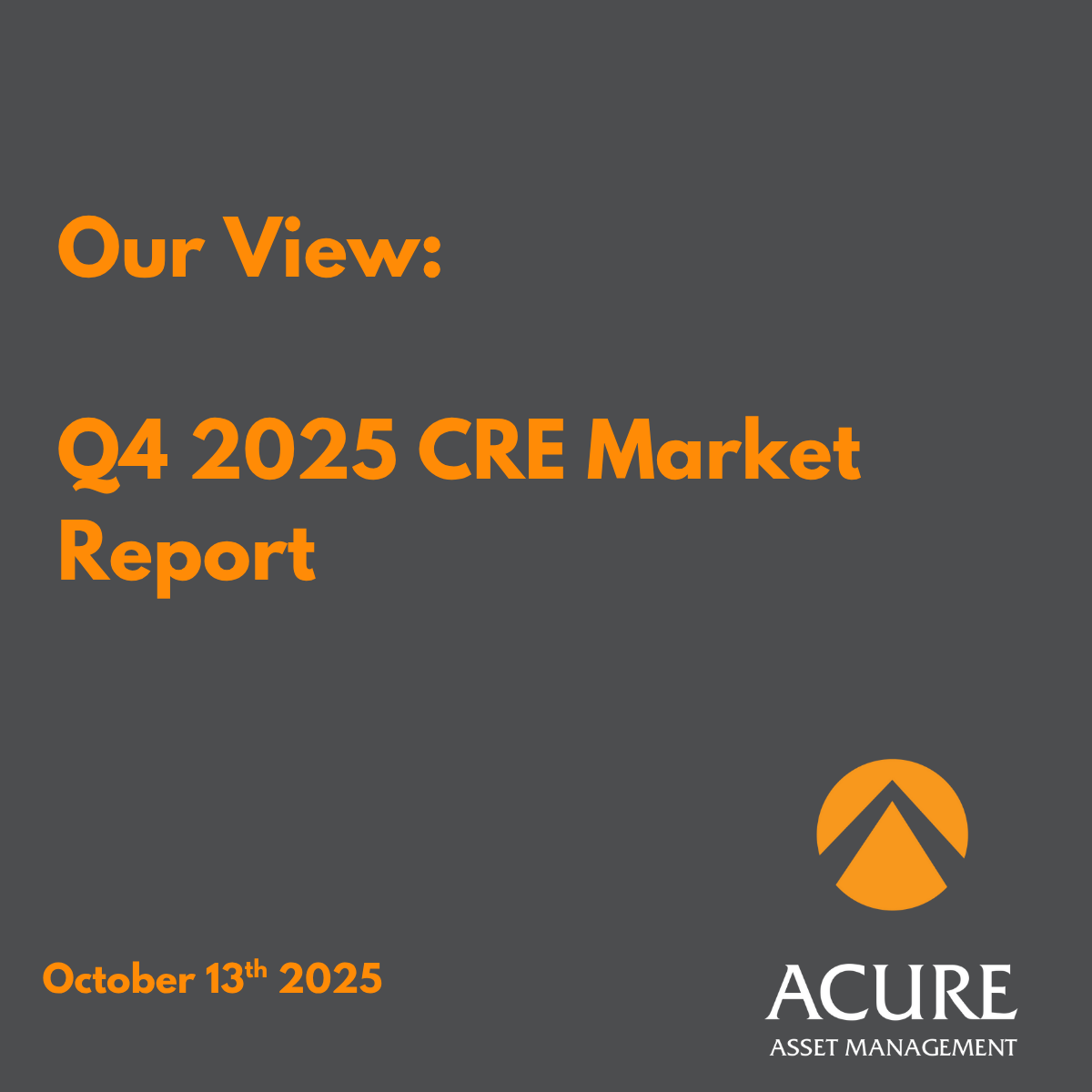 Our View: Q4 2025 CRE Market Report