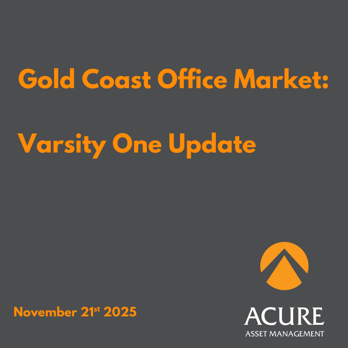 Gold Coast Office Market: Varsity One Update