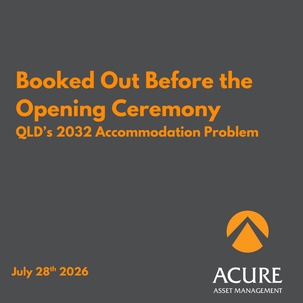 Booked Out Before The Opening Ceremony